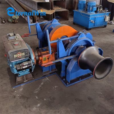 सिंगल जिप्सी चेन एंकर विंडलास विंच 18 मिमी 20 मिमी 28 मिमी डीजल इंजन संचालित