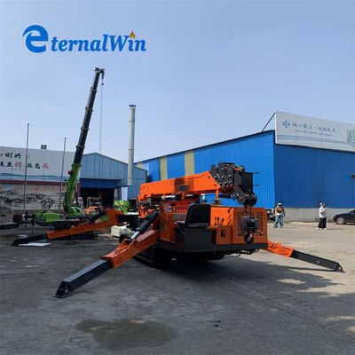 11 मीटर अधिकतम कार्य त्रिज्या 3 टन स्पाइडर क्रेन बहुमुखी उठाने और प्रदर्शन के लिए