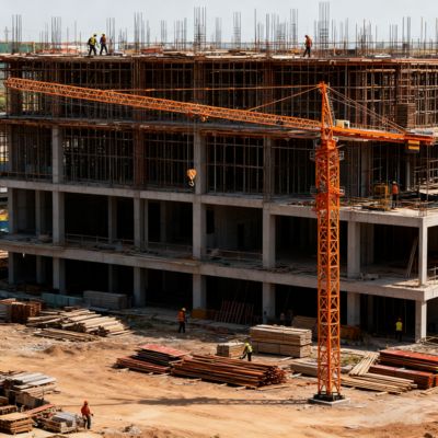 लिफ्ट क्रेन मशीन 10t आवासीय निर्माण के लिए स्व-निर्माण टॉवर क्रेन