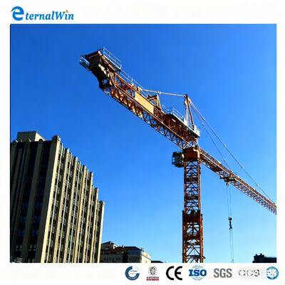 उच्च वृद्धि भवन निर्माण के लिए कम लागत पर सुरक्षा सुविधाओं के साथ फ्लैट टॉप टॉवर क्रेन